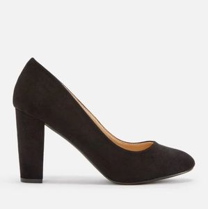 Black Lavine Block Heel Pumps